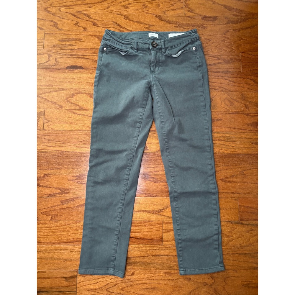 J Jill Denim Gray Boyfriend‎ Straight Leg Ankle Jeans Size 2P